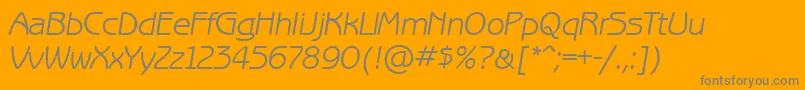 BenguiatgothiccttItalic Font – Gray Fonts on Orange Background