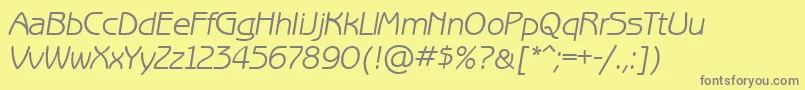 BenguiatgothiccttItalic Font – Gray Fonts on Yellow Background