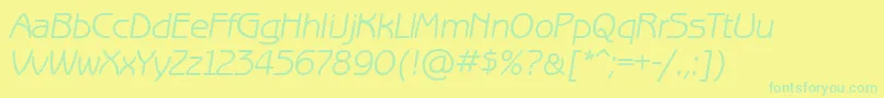 BenguiatgothiccttItalic Font – Green Fonts on Yellow Background