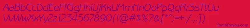 BenguiatgothiccttItalic Font – Purple Fonts on Red Background