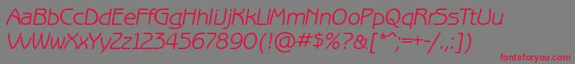 BenguiatgothiccttItalic Font – Red Fonts on Gray Background