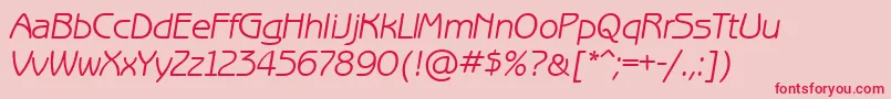 BenguiatgothiccttItalic Font – Red Fonts on Pink Background