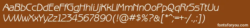 Шрифт BenguiatgothiccttItalic – белые шрифты на коричневом фоне