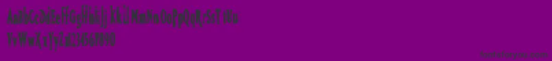 Bird Font – Black Fonts on Purple Background
