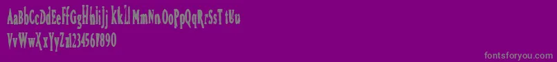 Bird Font – Gray Fonts on Purple Background