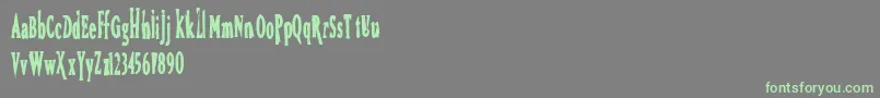 Bird Font – Green Fonts on Gray Background