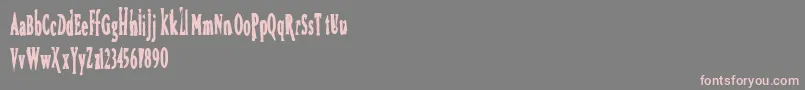 Bird Font – Pink Fonts on Gray Background