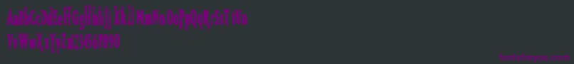 Bird Font – Purple Fonts on Black Background