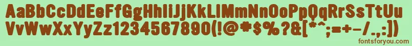 UltramagneticBlack Font – Brown Fonts on Green Background