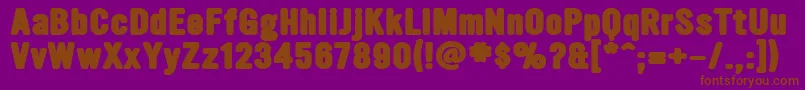 UltramagneticBlack Font – Brown Fonts on Purple Background