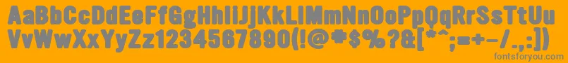 UltramagneticBlack Font – Gray Fonts on Orange Background