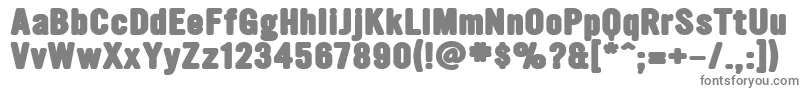 UltramagneticBlack-fontti – harmaat kirjasimet valkoisella taustalla