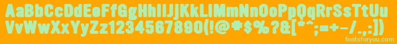 UltramagneticBlack-fontti – vihreät fontit oranssilla taustalla