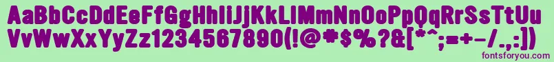 UltramagneticBlack Font – Purple Fonts on Green Background