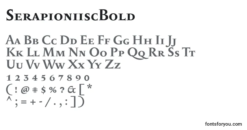 Шрифт SerapioniiscBold – алфавит, цифры, специальные символы