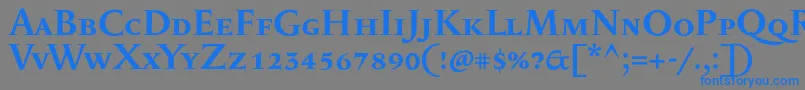 SerapioniiscBold Font – Blue Fonts on Gray Background