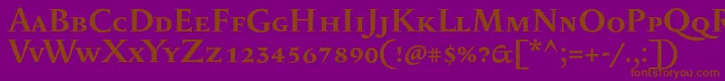 SerapioniiscBold Font – Brown Fonts on Purple Background