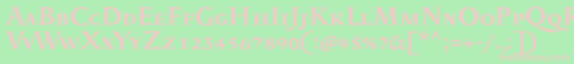 SerapioniiscBold Font – Pink Fonts on Green Background