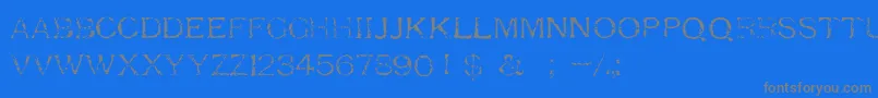 RespessCapsLight Font – Gray Fonts on Blue Background