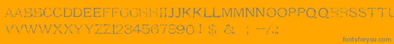 RespessCapsLight Font – Gray Fonts on Orange Background