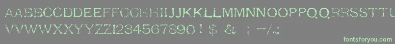 RespessCapsLight Font – Green Fonts on Gray Background