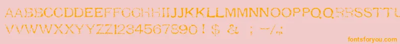 RespessCapsLight Font – Orange Fonts on Pink Background