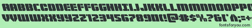 Warpthrusterleft Font – Black Fonts on Green Background