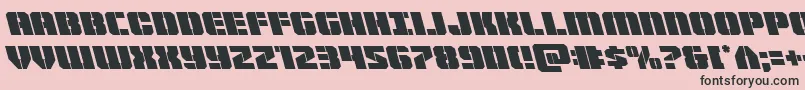 Warpthrusterleft Font – Black Fonts on Pink Background