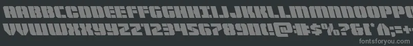 Warpthrusterleft Font – Gray Fonts on Black Background