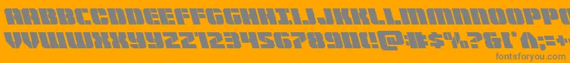 Warpthrusterleft Font – Gray Fonts on Orange Background