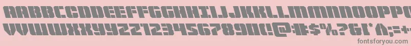 Warpthrusterleft Font – Gray Fonts on Pink Background