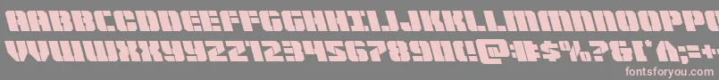 Warpthrusterleft Font – Pink Fonts on Gray Background