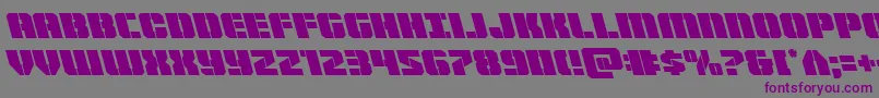 Warpthrusterleft Font – Purple Fonts on Gray Background