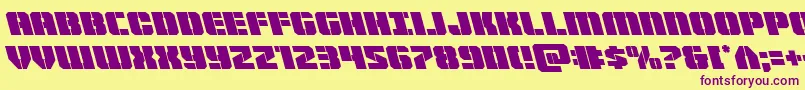 More about Warpthrusterleft Font Warpthrusterleft Font – Purple Fonts on Yellow Background