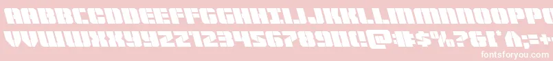 Warpthrusterleft Font – White Fonts on Pink Background