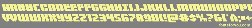 Warpthrusterleft Font – Yellow Fonts on Gray Background