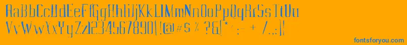 Vahikagaunt Font – Blue Fonts on Orange Background