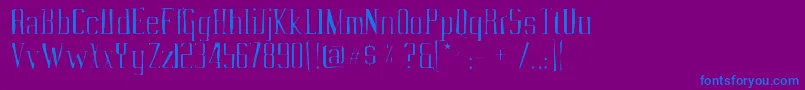 Vahikagaunt Font – Blue Fonts on Purple Background