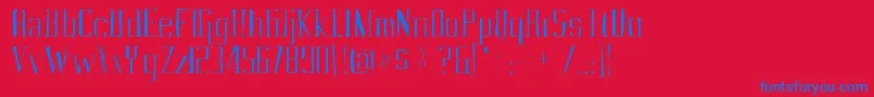 Vahikagaunt Font – Blue Fonts on Red Background