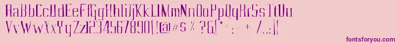 Vahikagaunt Font – Purple Fonts on Pink Background