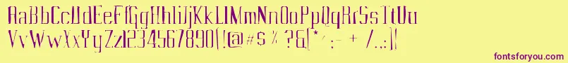 Vahikagaunt Font – Purple Fonts on Yellow Background