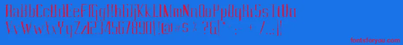 Vahikagaunt Font – Red Fonts on Blue Background