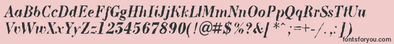 ABodoninovabrkBolditalic Font – Black Fonts on Pink Background