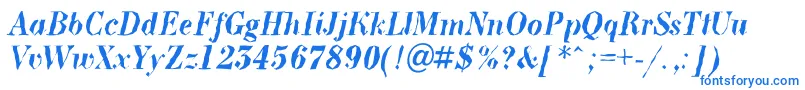 ABodoninovabrkBolditalic Font – Blue Fonts on White Background