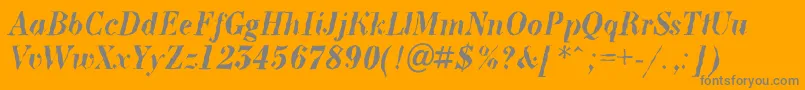 ABodoninovabrkBolditalic Font – Gray Fonts on Orange Background