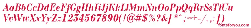 フォントABodoninovabrkBolditalic – 赤い文字