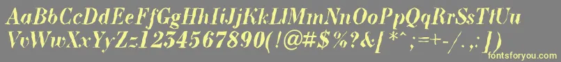 ABodoninovabrkBolditalic Font – Yellow Fonts on Gray Background