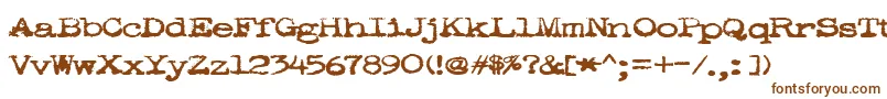 Pookie ffy Font – Brown Fonts on White Background