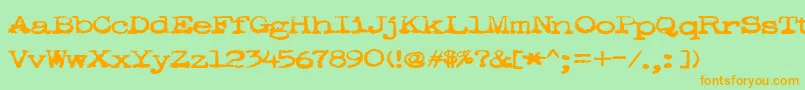 Pookie ffy Font – Orange Fonts on Green Background