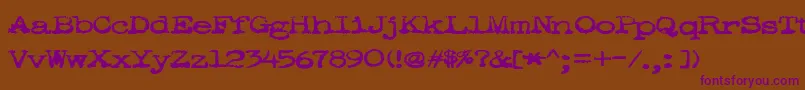 Pookie ffy Font – Purple Fonts on Brown Background